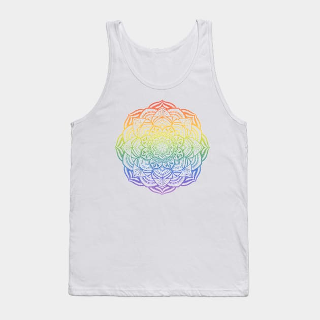 Rainbow Mandala Tank Top by JustGottaDraw